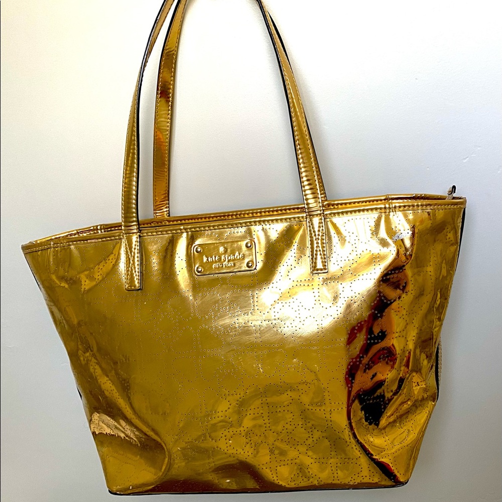 Gold Kate Spade satchel